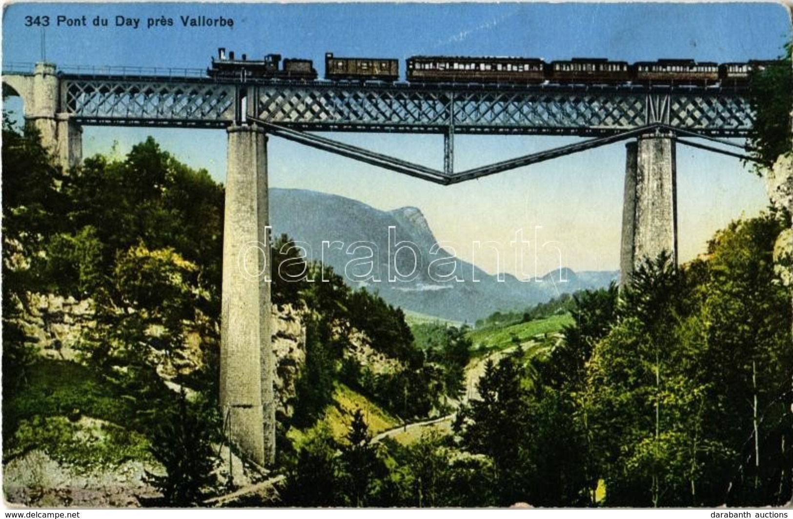 * T4 Vallorbe, Pont Du Day / Viaduct Du Day, Locomotive, Train  (Rb) - Non Classificati