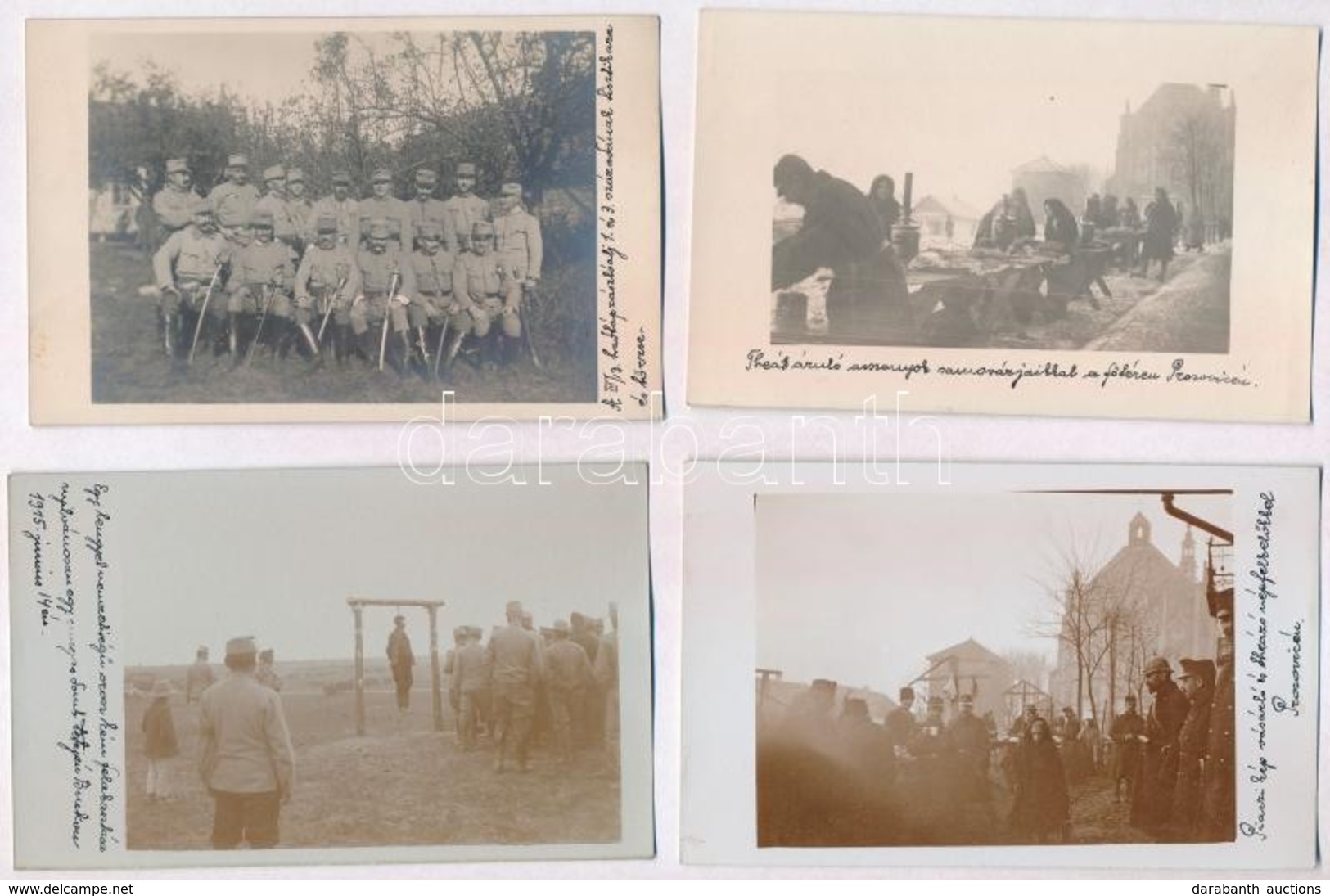 * 23 Db Régi Első Világháborús Feliratozott Osztrák-magyar Katonai Fotó A Keleti Frontról / 23 WWI K.u.K. Military Photo - Non Classificati