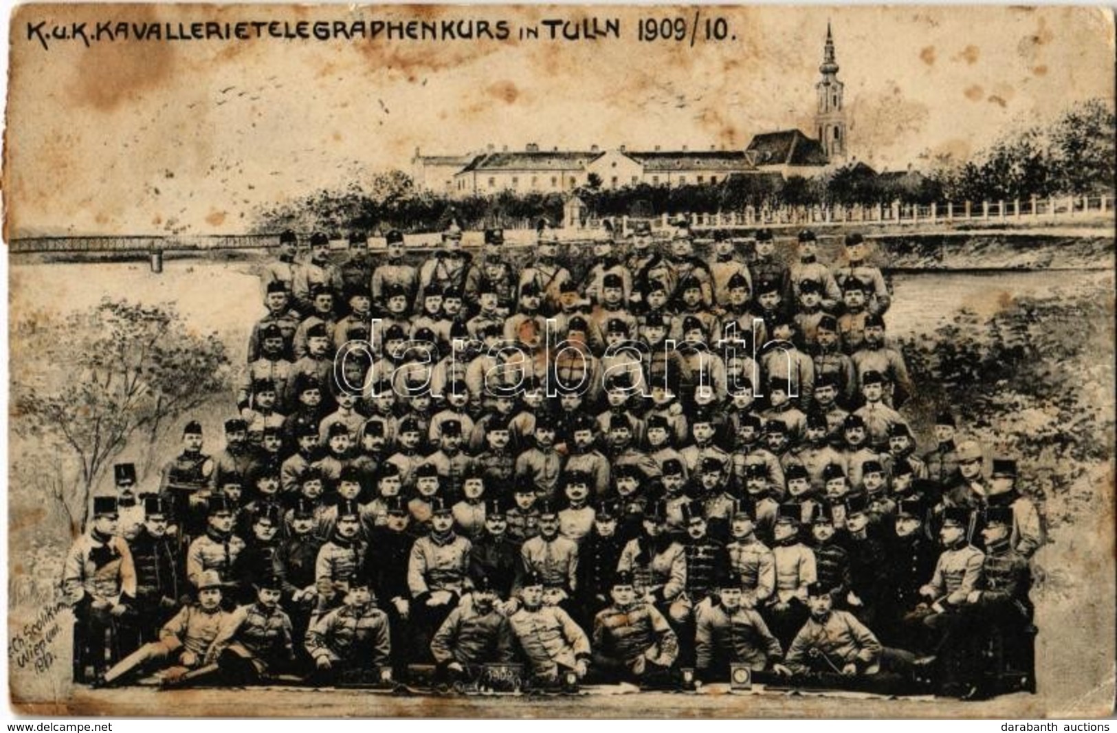 T2/T3 1909/10 Tulln, K.u.K. Kavallerietelegraphenkurs / Austro Hungarian Military Cadets Of The Cavalry's Telegraph Cour - Non Classés