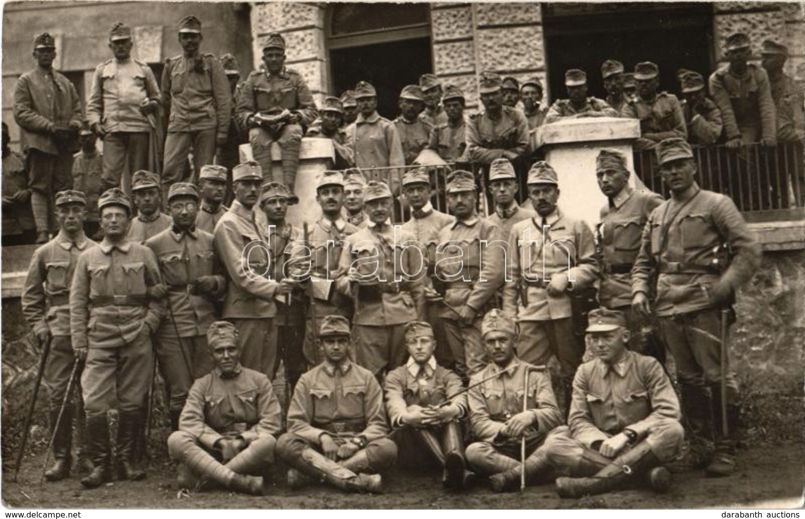 * T2/T3 1915 Osztrák-magyar Katonák Csoportképe Sátoraljaújhelyen / WWI Austro-Hungarian Military, K.u.K. Soldiers. Phot - Non Classés