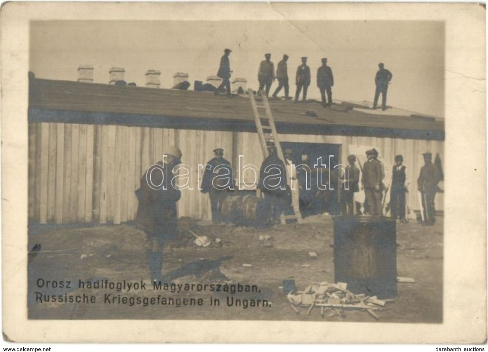 ** T2/T3 Orosz Hadifoglyok Magyarországon / WWI Russian POWs (prisoner Of War) In Hungary. Photo (EB) - Non Classificati