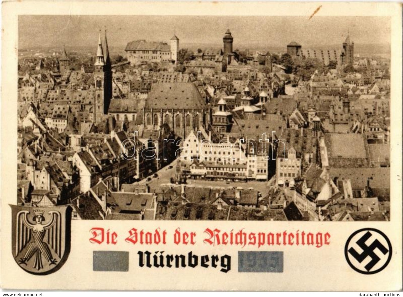 * T2/T3 1939 Nürnberg, Nuremberg; Die Stadt Der Reichsparteitag. NS (Nazi) Propaganda With Swastika. So. Stpl (EK) - Non Classés