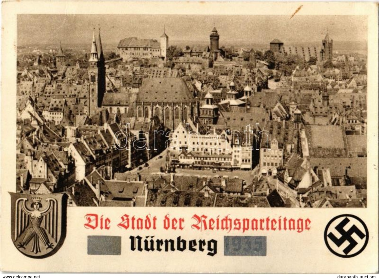 * T2/T3 1939 Nürnberg, Nuremberg; Die Stadt Der Reichsparteitag. NS (Nazi) Propaganda With Swastika. So. Stpl (EK) - Non Classificati