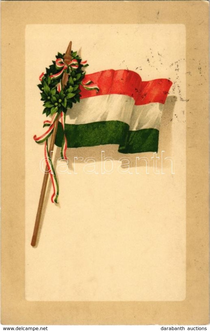 T1/T2 Magyar Zászló / Hungarian Flag. Welt-Krieg 1914. Meissner & Buch Kriegs-Postkarte Serie 2076. 'Isten áldd Meg A Ma - Non Classés