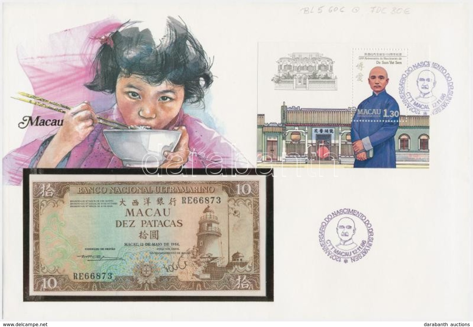 Makaó 1984. 10P Borítékban, Alkalmi Bélyeggel Bélyegzésekkel T:I
Macau 1984. 10 Patacas In Envelope With Stamps C:UNC - Non Classés