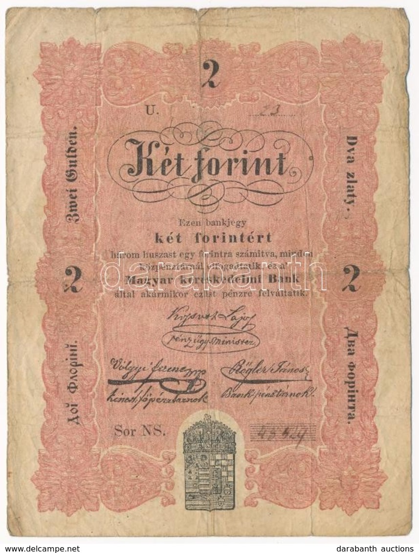 1848. 2Ft 'Kossuth Bankó' T:III- Adamo G106 - Non Classificati