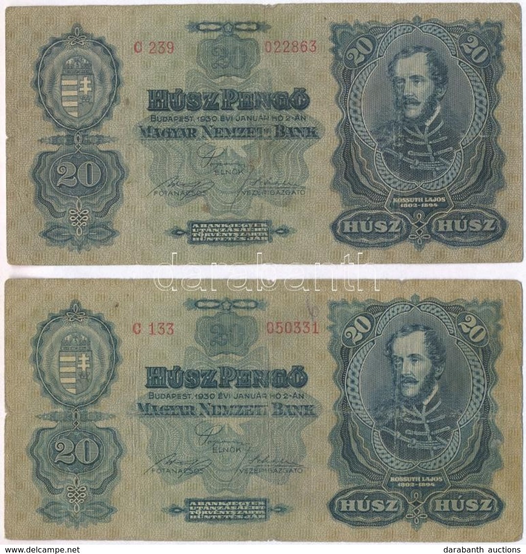 1930. 20P (4x) T:III- - Ohne Zuordnung