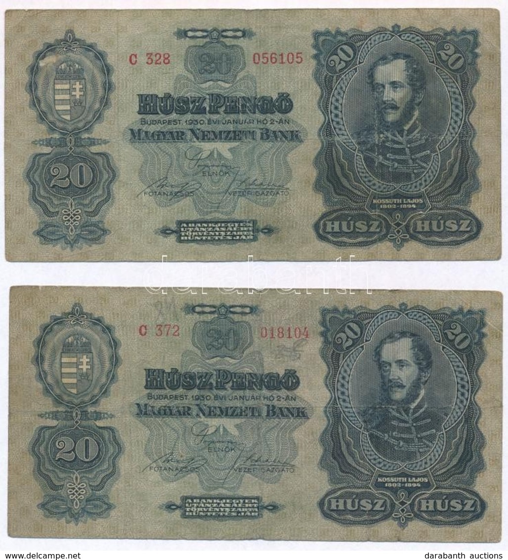 1930. 20P (4x) T:III- - Ohne Zuordnung