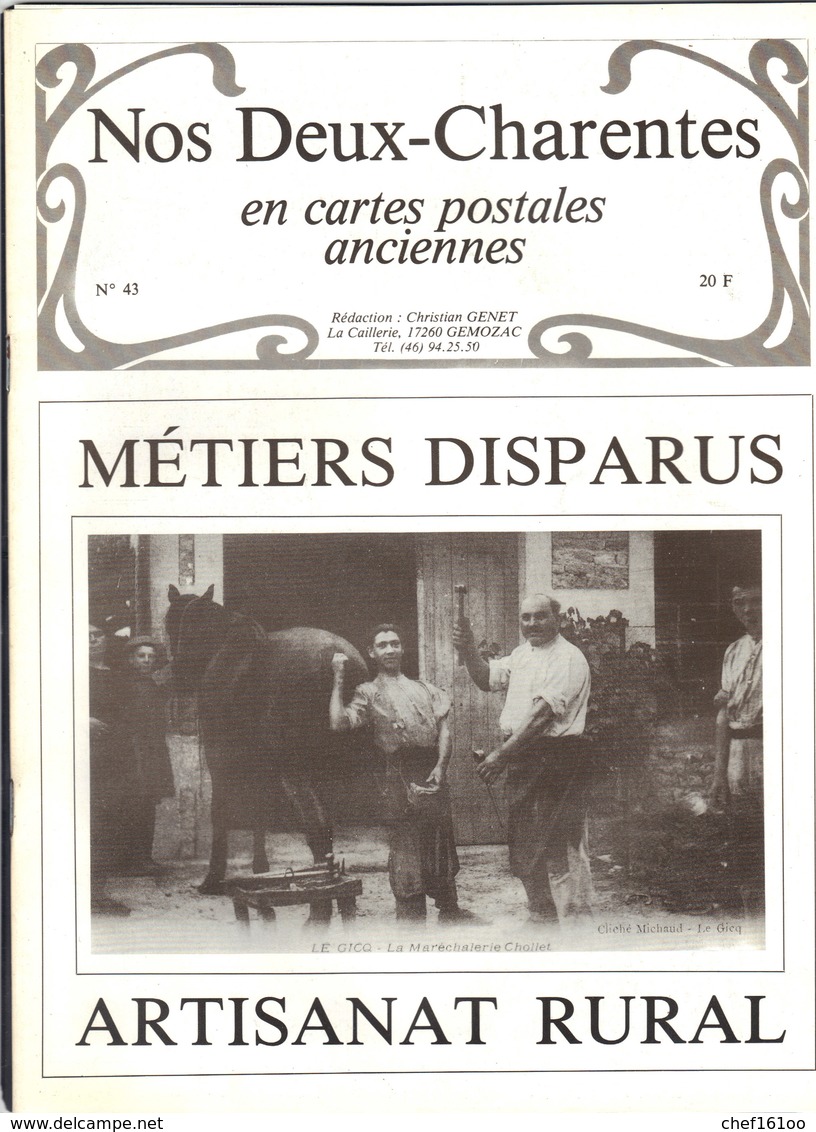 Nos Deux Charentes En Cartes Anciennes : Les Métiers Disparus, 36 Pages, Bon état - Autres & Non Classés