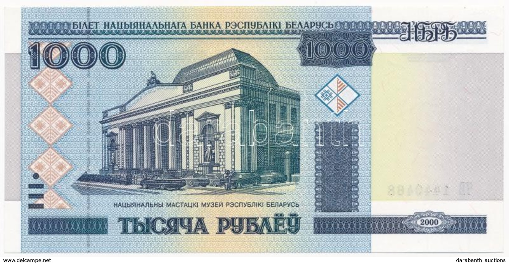 Fehéroroszország 2000. 1000R T:I
Belarus 2000. 1000 Rublei C:UNC - Non Classés