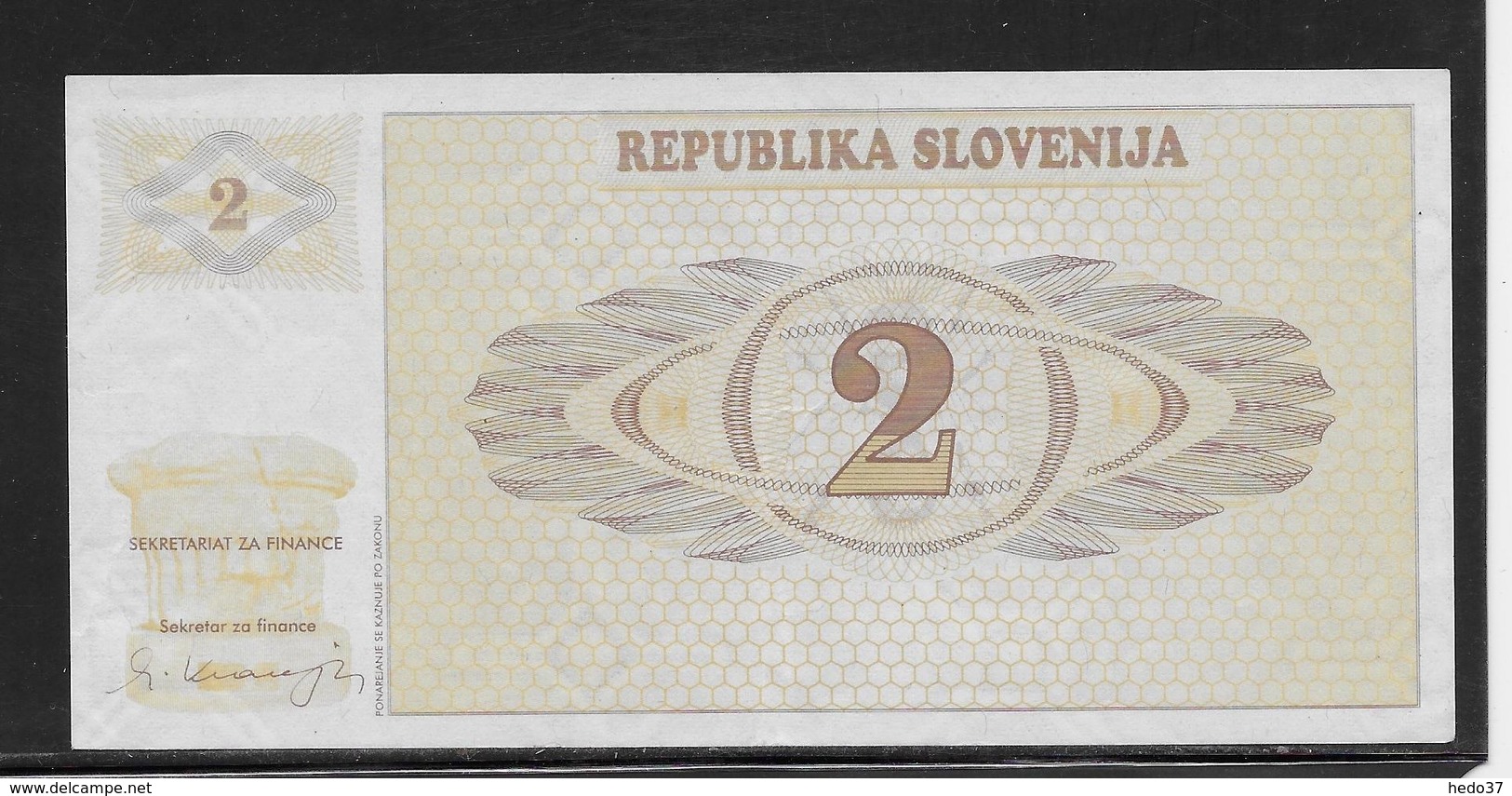Slovénie - 2 Tolarjev - Pick N°2 - SPL - Slovenia