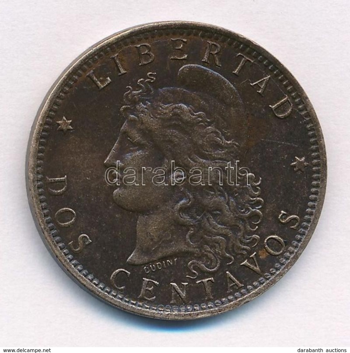 Argentína 1893. 2c Br T:2
Argentina 1893. 2 Centavos Br C:XF - Non Classés