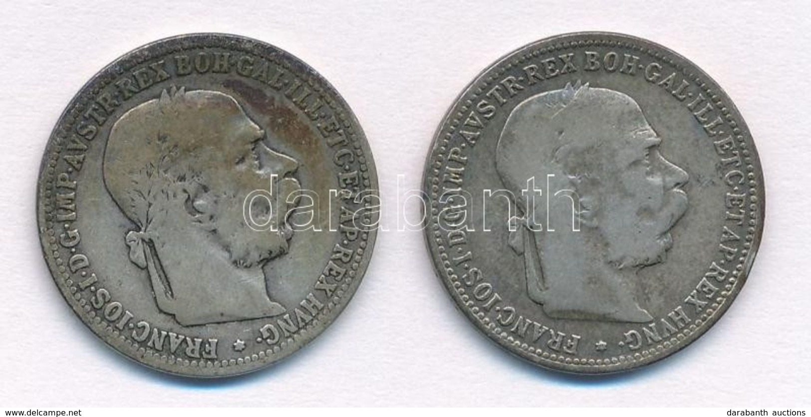 Ausztria 1893. 1K Ag 'Ferenc József' (2x) T:2-,3 Patina
Austria 1893. 1 Corona 'Franz Joseph' (2x) C:VF,F Patina
Krause  - Non Classificati