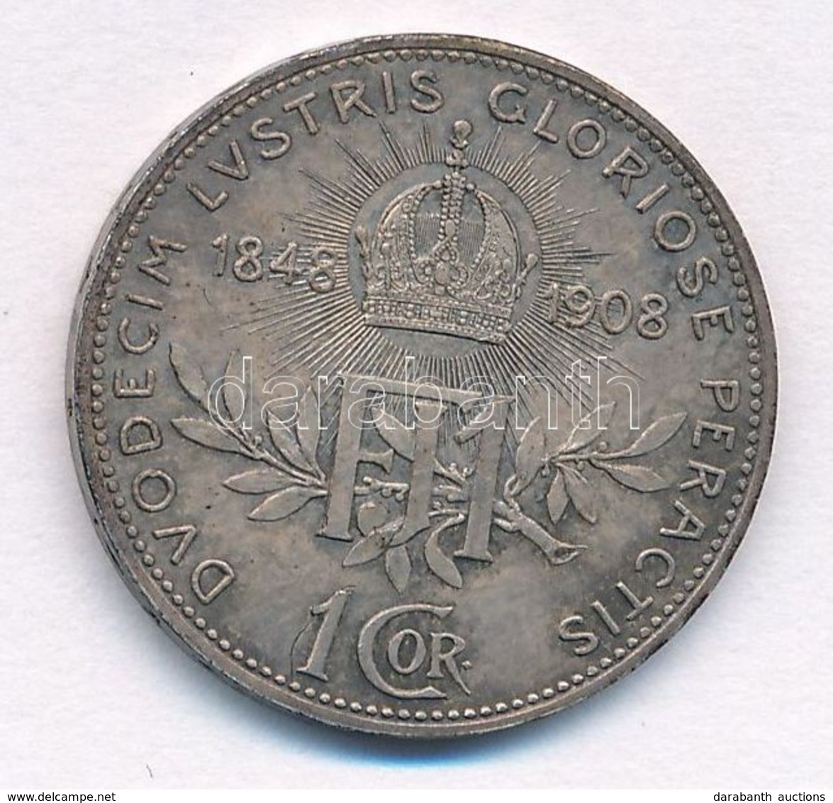 Ausztria 1908. 1K Ag 'Ferenc József - Jubileum' T:1- Patina
Austria 1908. 1 Corona Ag 'Franz Joseph - Jubilee' C:AU Pati - Non Classificati