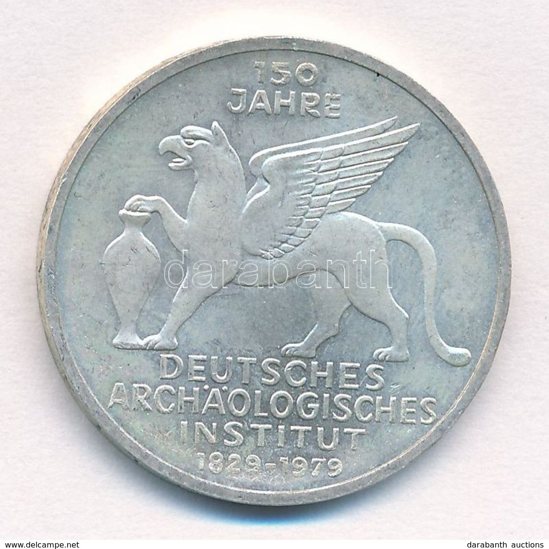 NSZK 1979J 5M Ag 'Német Régészeti Intézet 150. évfordulója' T:1- Patina FRG 1979J 5 Mark Ag '150th Anniversary - German  - Non Classificati