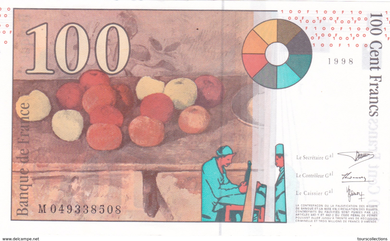 100 FRANCS CEZANNE 1998 En état NEUF Alphabet M @ FAY 74/02 - 100 F 1997-1998 ''Cézanne''