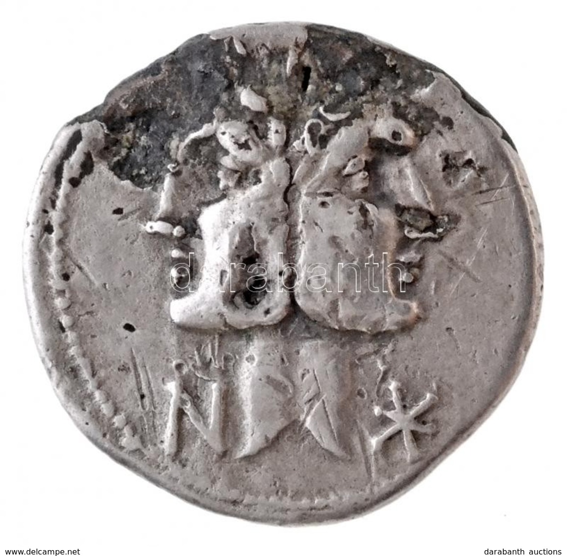 Római Birodalom / Róma / C. Fonteius Kr. E. 114-113. Subaeratus? Denár, Ezüst Bevonat, Réz Mag (3g) T:2-,3 Ph.
Roman Emp - Ohne Zuordnung