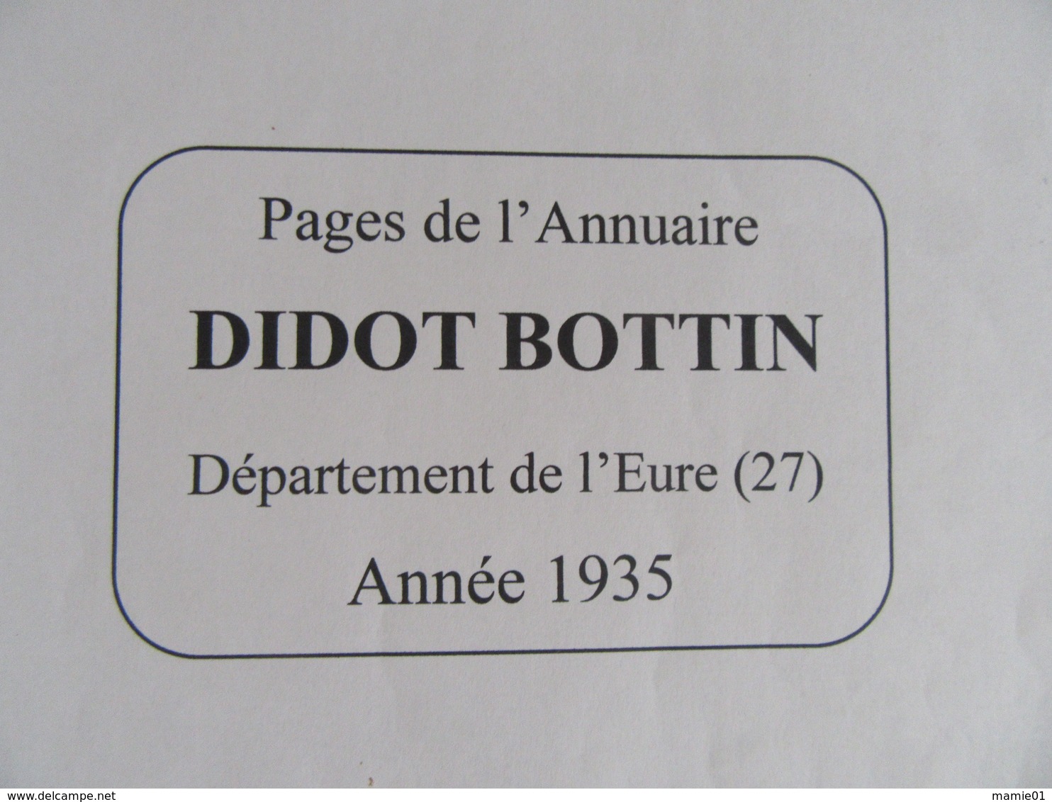 Anciennes Pages De L'Annuaire   De COMMERCE   Didot Bottin    Département De L'Eure ( 27)    Année 1935 - Annuaires Téléphoniques