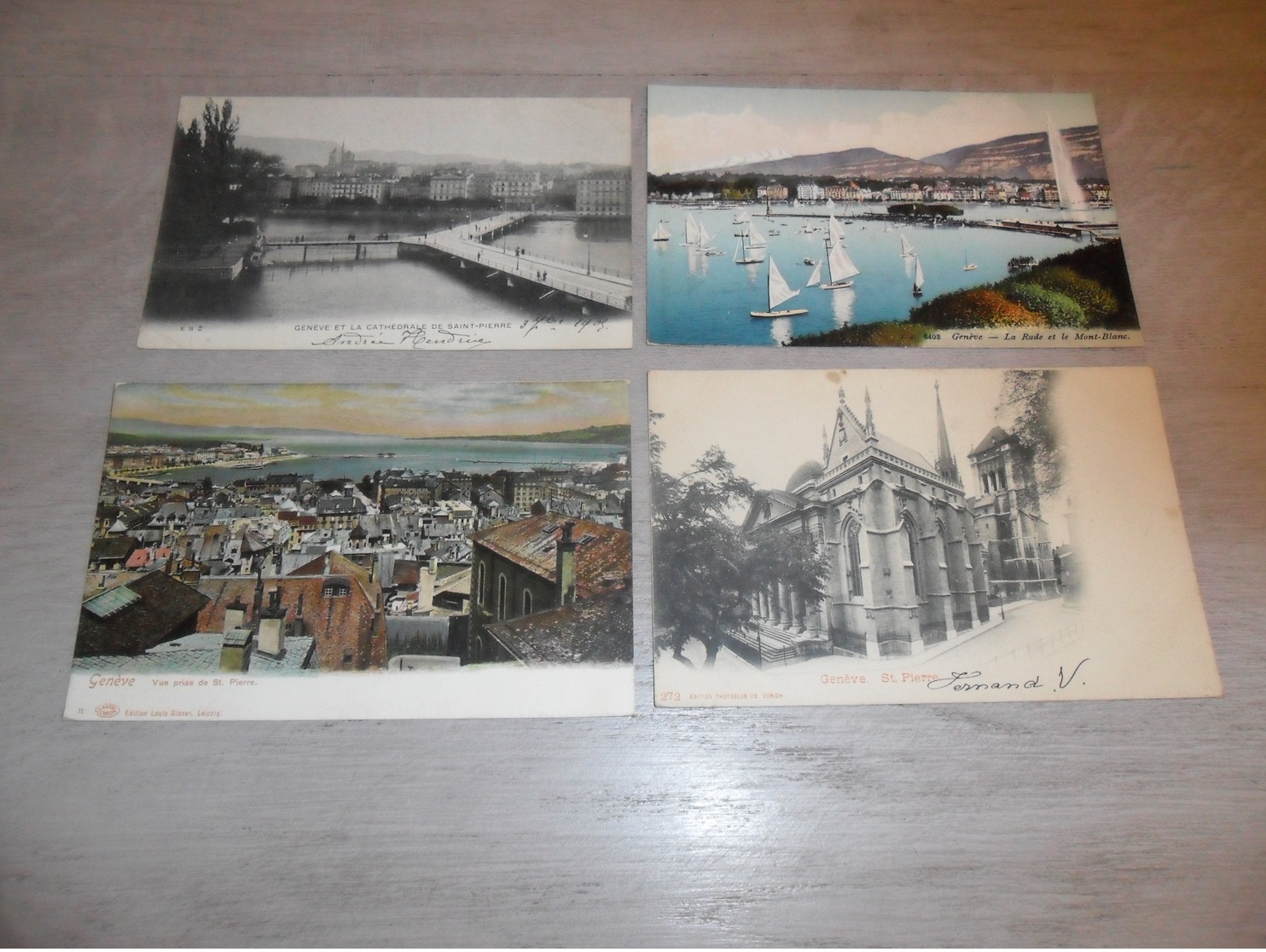 Beau lot de 60 cartes postales de Suisse  Genève     Mooi lot van 60 postkaarten van Zwitserland