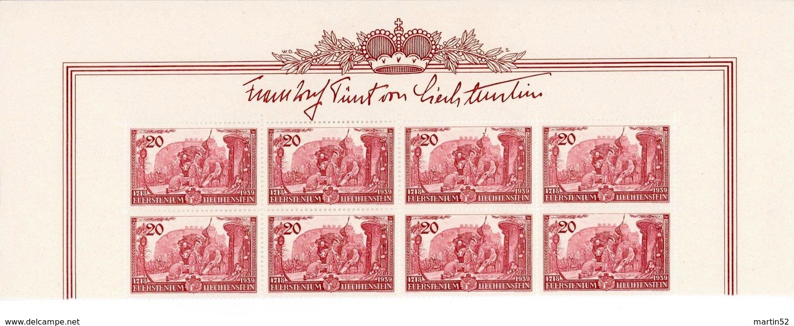 Liechtenstein 1939: Huldigungsfeier Zu 144-146 Mi 180-182 Yv 155-157 ** MNH Bogenrand Mit Signatur (Zumstein CHF 120.00) - Oblitérés