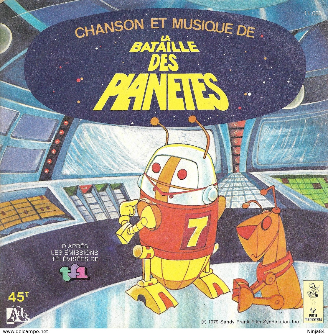 SP 45 RPM (7")  B-O-F  Michel Barouille  "  La Bataille Des Planètes  " - Filmmusik