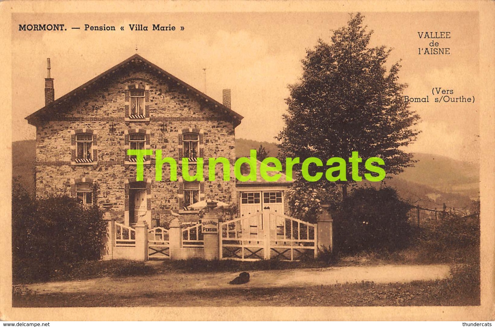 CPA MORMONT PENSION VILLA MARIE  VALLEE DE L'AISNE VERS BOMAL SUR OURTHE - Erezee