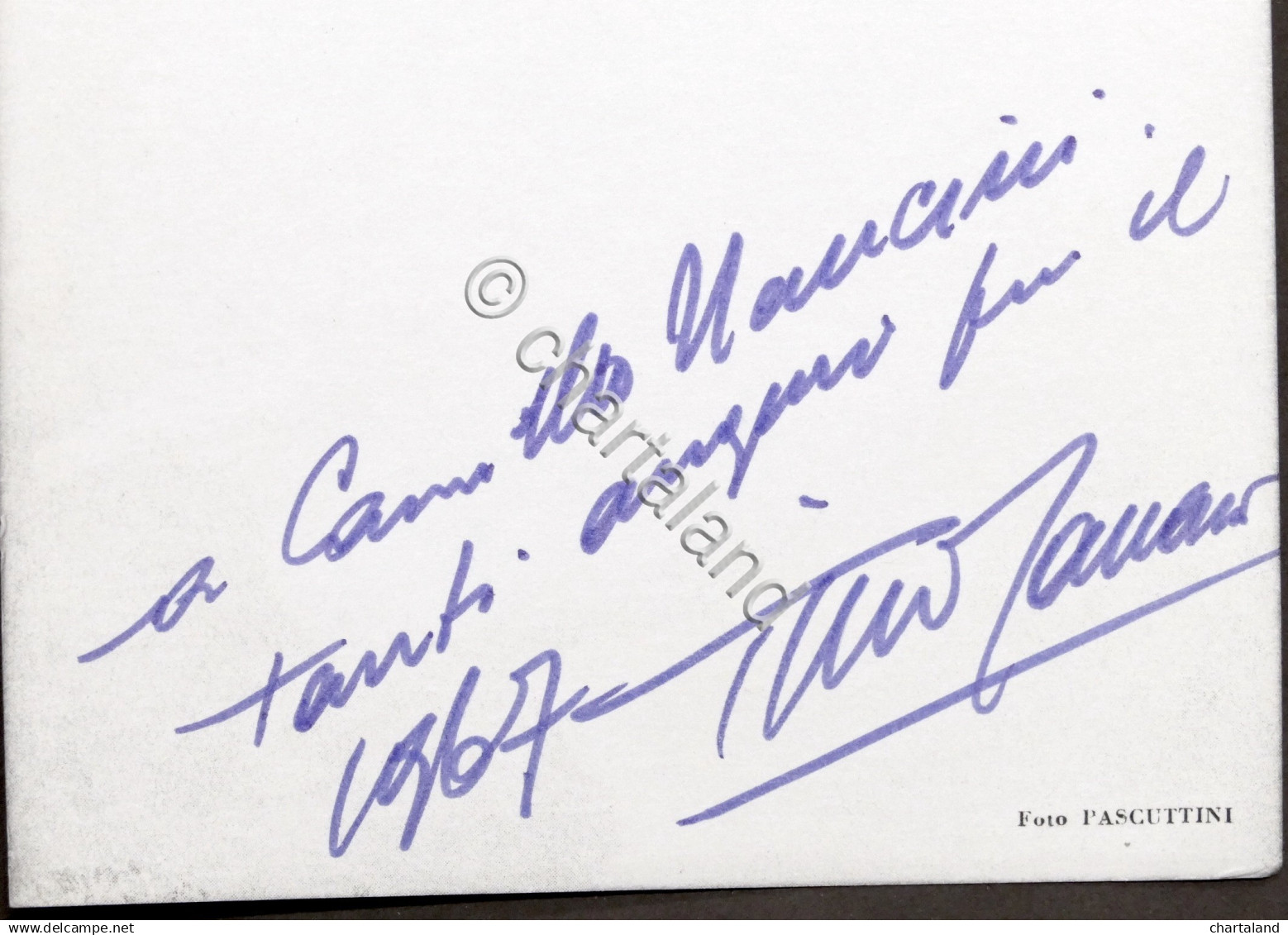 Cinema Teatro Televisione - Autografo Dell'attore Tino Carraro - 1967 - Altri & Non Classificati