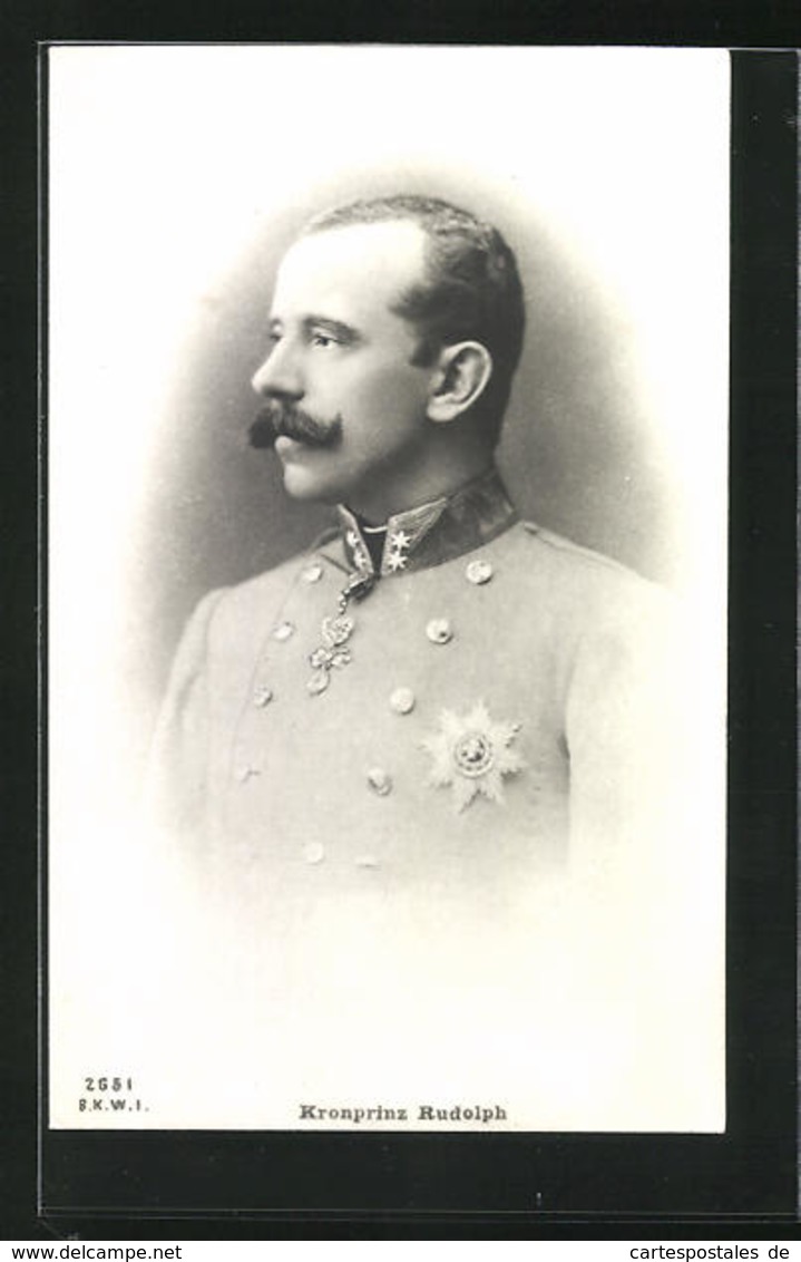 AK Kronprinz Rudolph Von Österreich In Uniform Mit Orden - Königshäuser