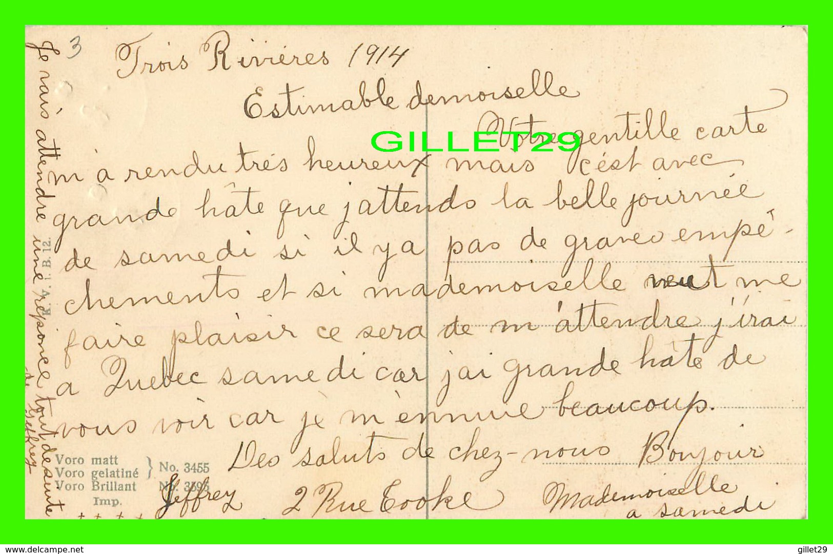 COUPLES - VOUS SAVEZ ! VOUS ME PLAISEZ BEAUCOUP ! - ÉCRITE EN 1914 - VORO GÉLATINÉ - - Couples