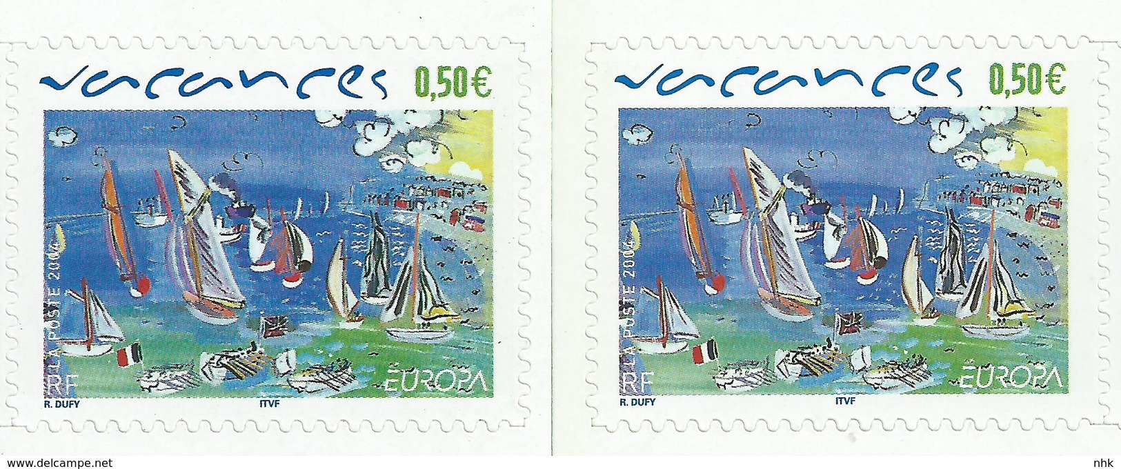 [17] Variété : Carnet N° BC3672 Vacances Bleu-violet Et Vert-jaune Au Lieu De Bleu Et Vert + Normal ** - Booklets