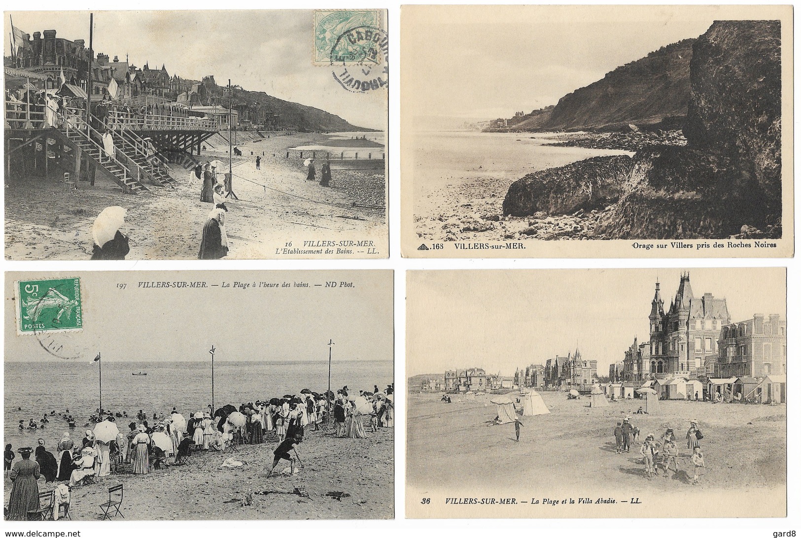 Lot De 4 Cartes De Villers-sur-Mer  (14) - Villers Sur Mer