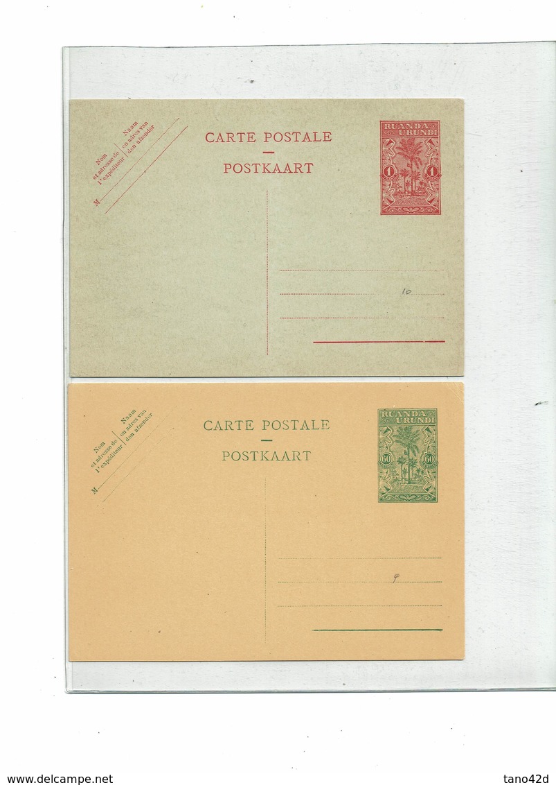 FAL15 - RUANDA URUNDI CARTES POSTALES SERIES DE 1932 / 1948 / 1951 (COTE TOTALE EUR 96 LA CARTE TACHEE NON COMPTEE) - Interi Postali