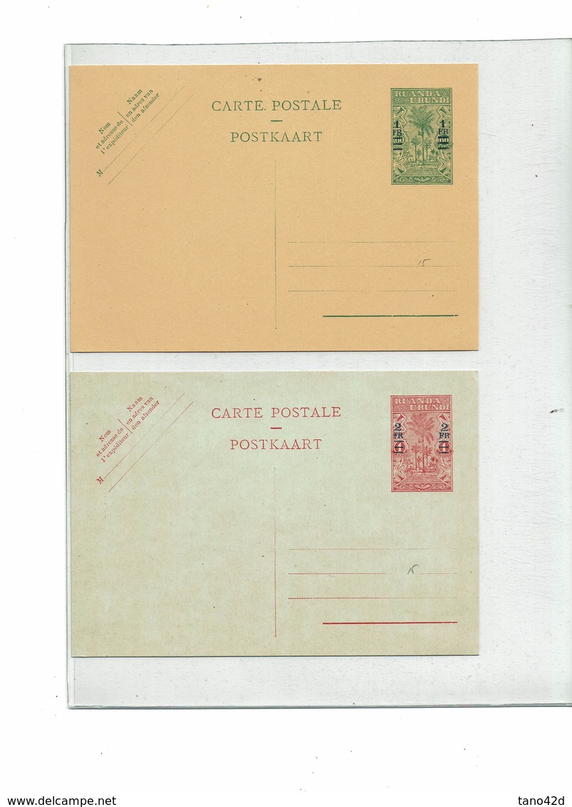 FAL15 - RUANDA URUNDI CARTES POSTALES SERIES DE 1932 / 1948 / 1951 (COTE TOTALE EUR 96 LA CARTE TACHEE NON COMPTEE)