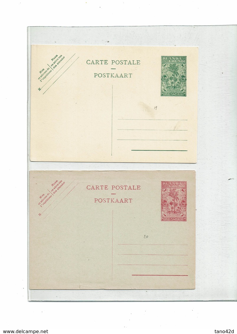 FAL15 - RUANDA URUNDI CARTES POSTALES SERIES DE 1932 / 1948 / 1951 (COTE TOTALE EUR 96 LA CARTE TACHEE NON COMPTEE)