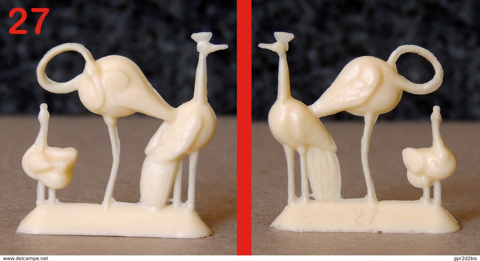 Figurine Publicitaire KUSTER #27 3 Oiseaux ( Cygne Flamand Paon ?) - Intact & Complet - - Autres & Non Classés