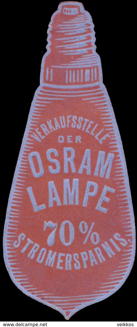 Berlin: Verkaufsstelle Der Osram Lampe Reklamemarke - Cinderellas
