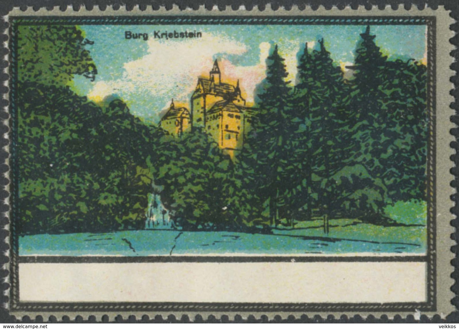 Burg Kriebstein Reklamemarke - Erinofilia