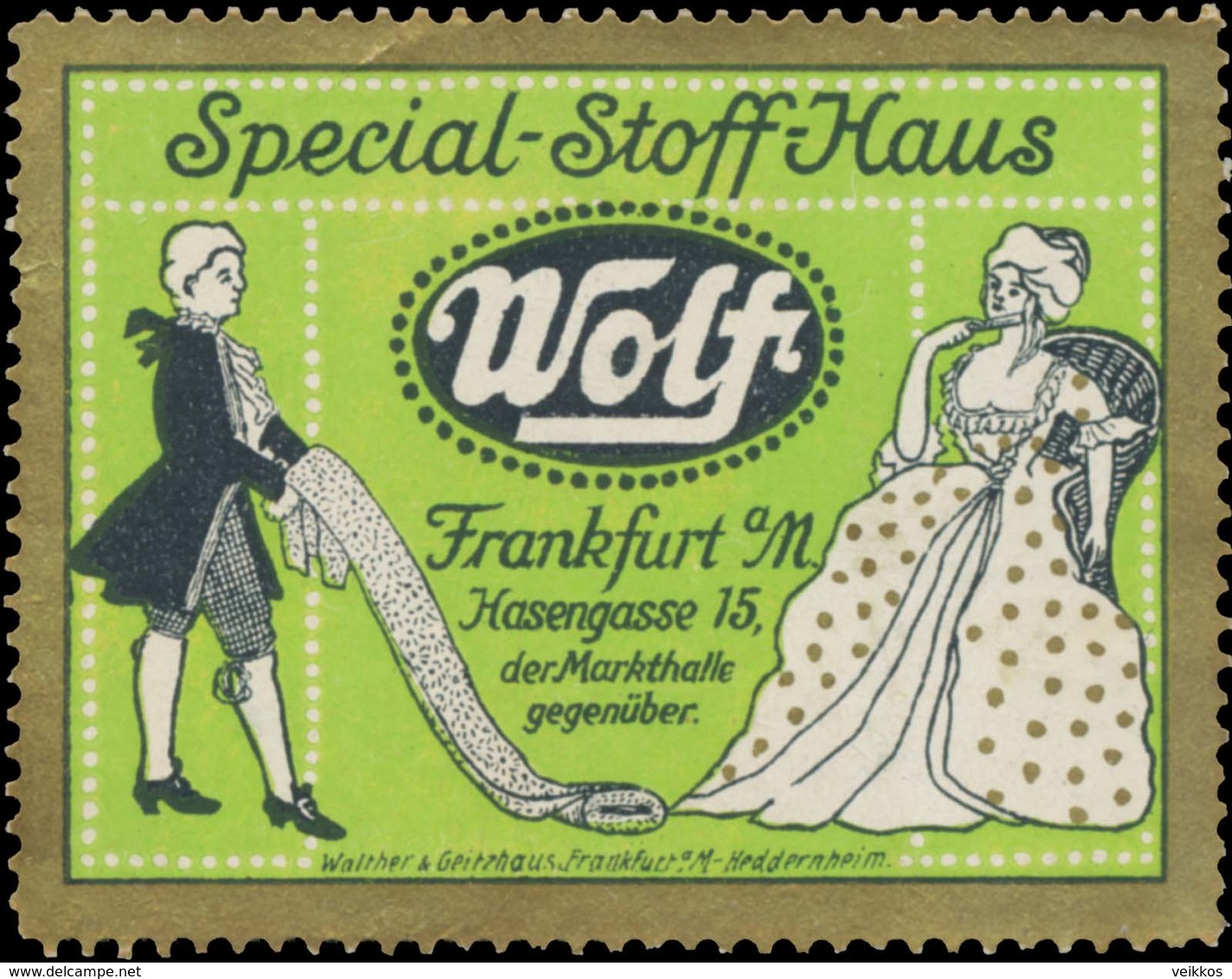 Special Stoffhaus Wolf Reklamemarke - Vignetten (Erinnophilie)