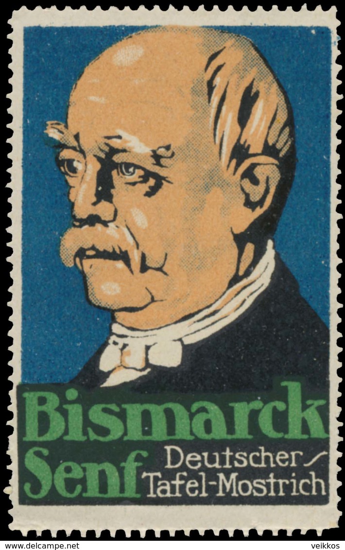 Berlin: Bismarck Senf Reklamemarke - Vignetten (Erinnophilie)