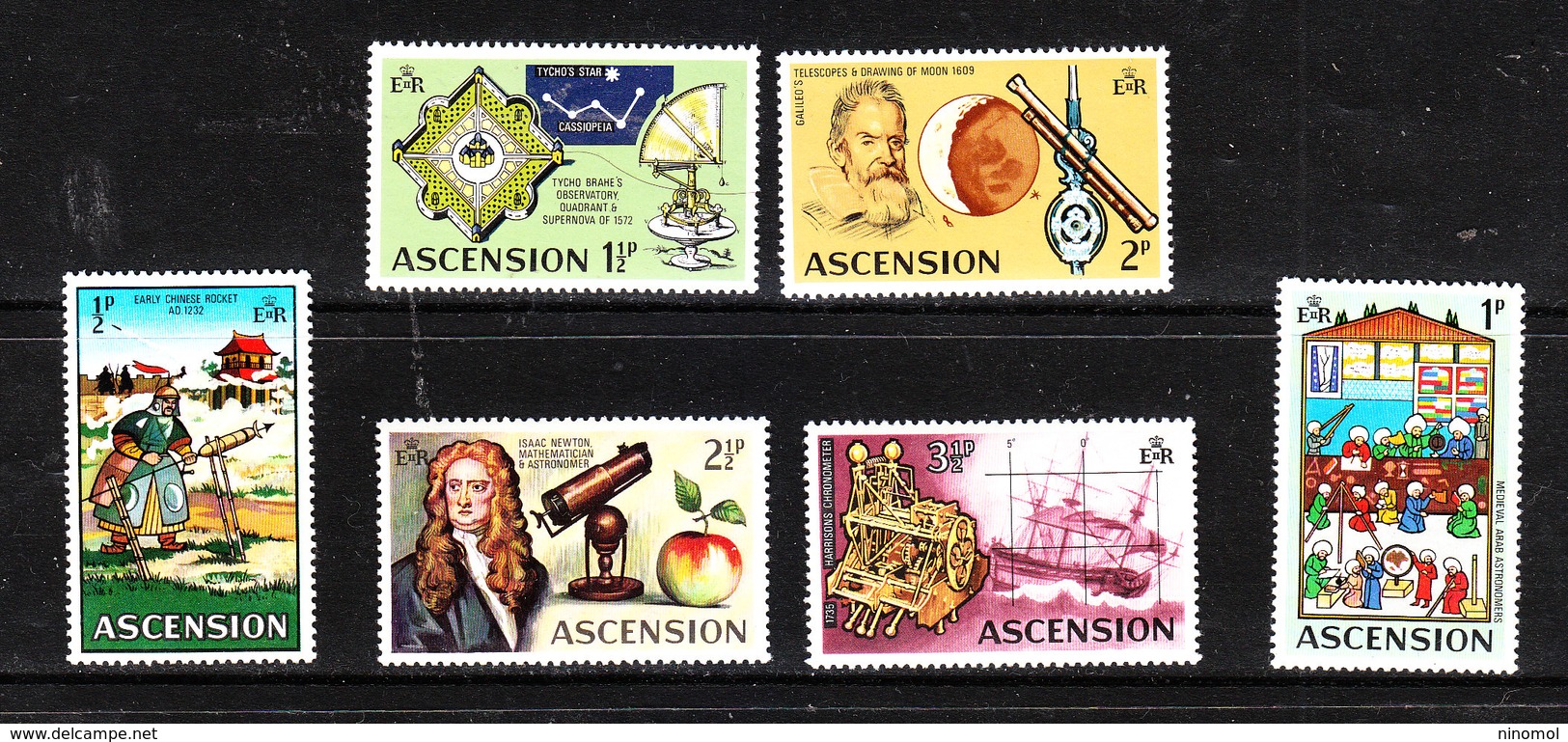 Ascension - 1972. Astronomi E Strumenti Di Misura. Astronomers And Measuring Instruments. MNH - Astronomia