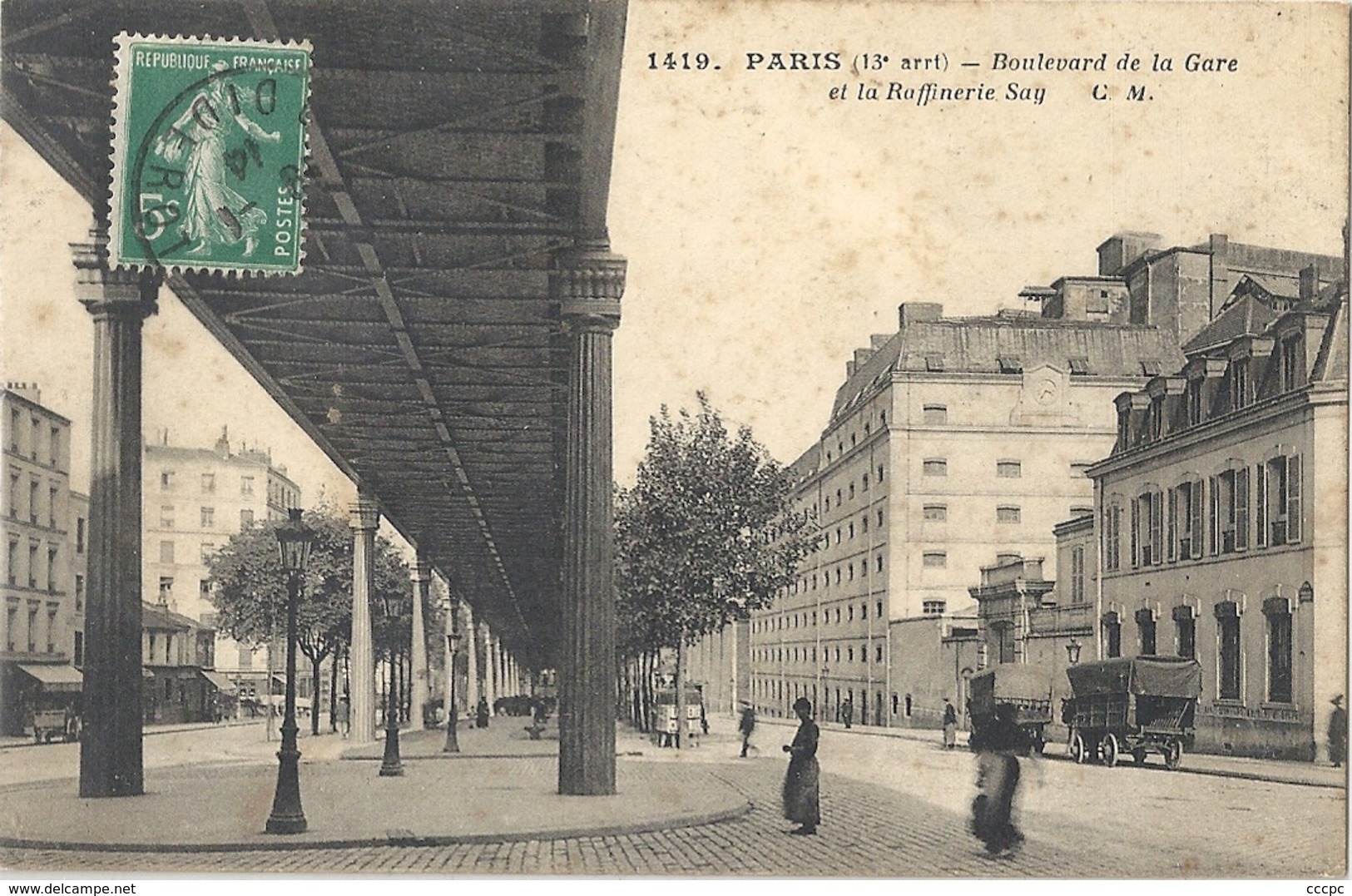 CPA Paris Boulevard De La Gare Et La Raffinerie Sag - Arrondissement: 13