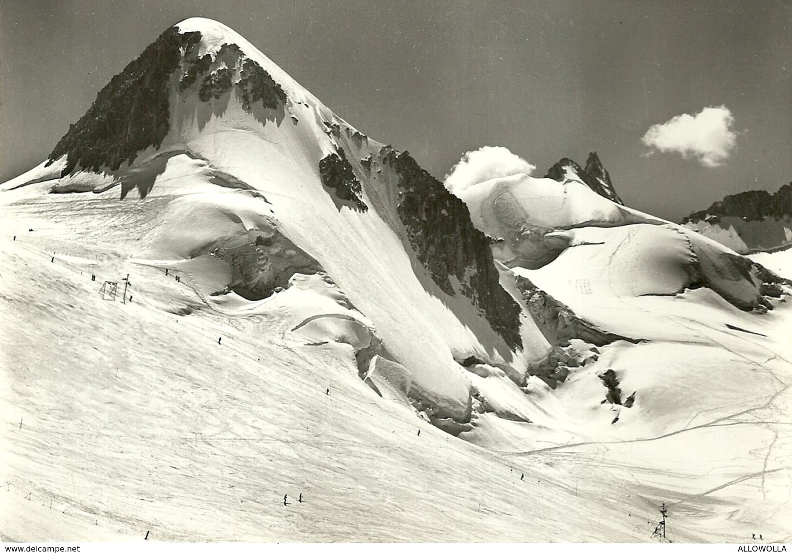 4602 " CHAMONIX-TELESKI DANS LA VALLEE BLANCHE ET LE GRAND FLAMBEAU "  - CART. POST.ORIG. SPED. 1963 - Chamonix-Mont-Blanc