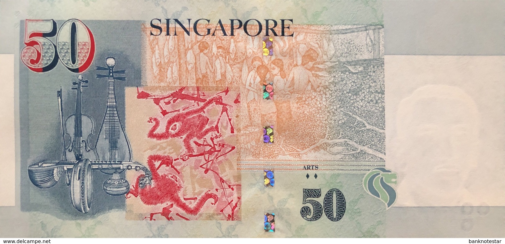 Singapore 50 Dollars, P-49g (2008) - UNC - Singapore