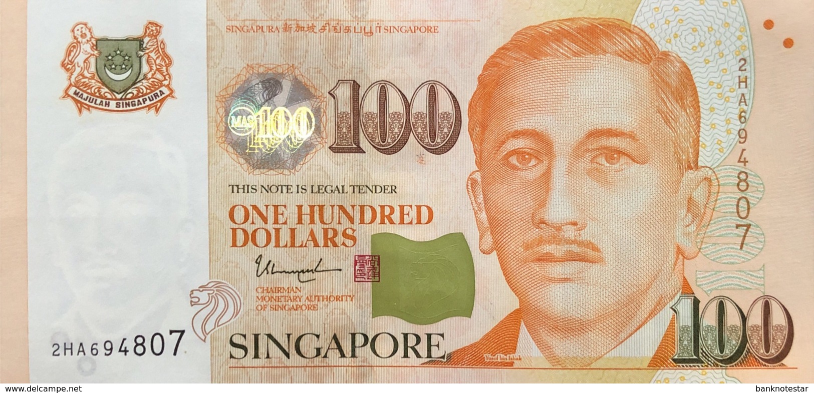 Singapore 100 Dollars, P-50e (2009) - UNC - Singapur