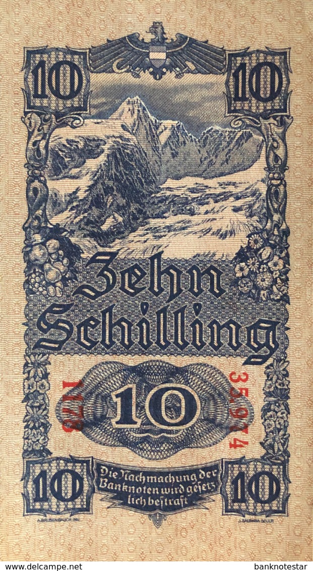 Austria 10 Schilling, P-114 (29.5.1945) - UNC - Oesterreich