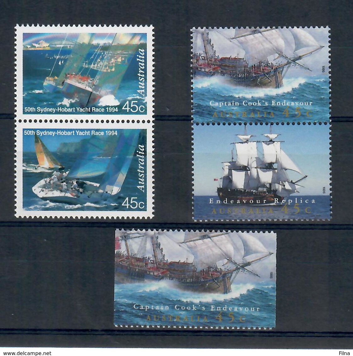 AUSTRALIA 1994/95  - TEMATICA NAVI - VELIERI  - MNH ** - Barche