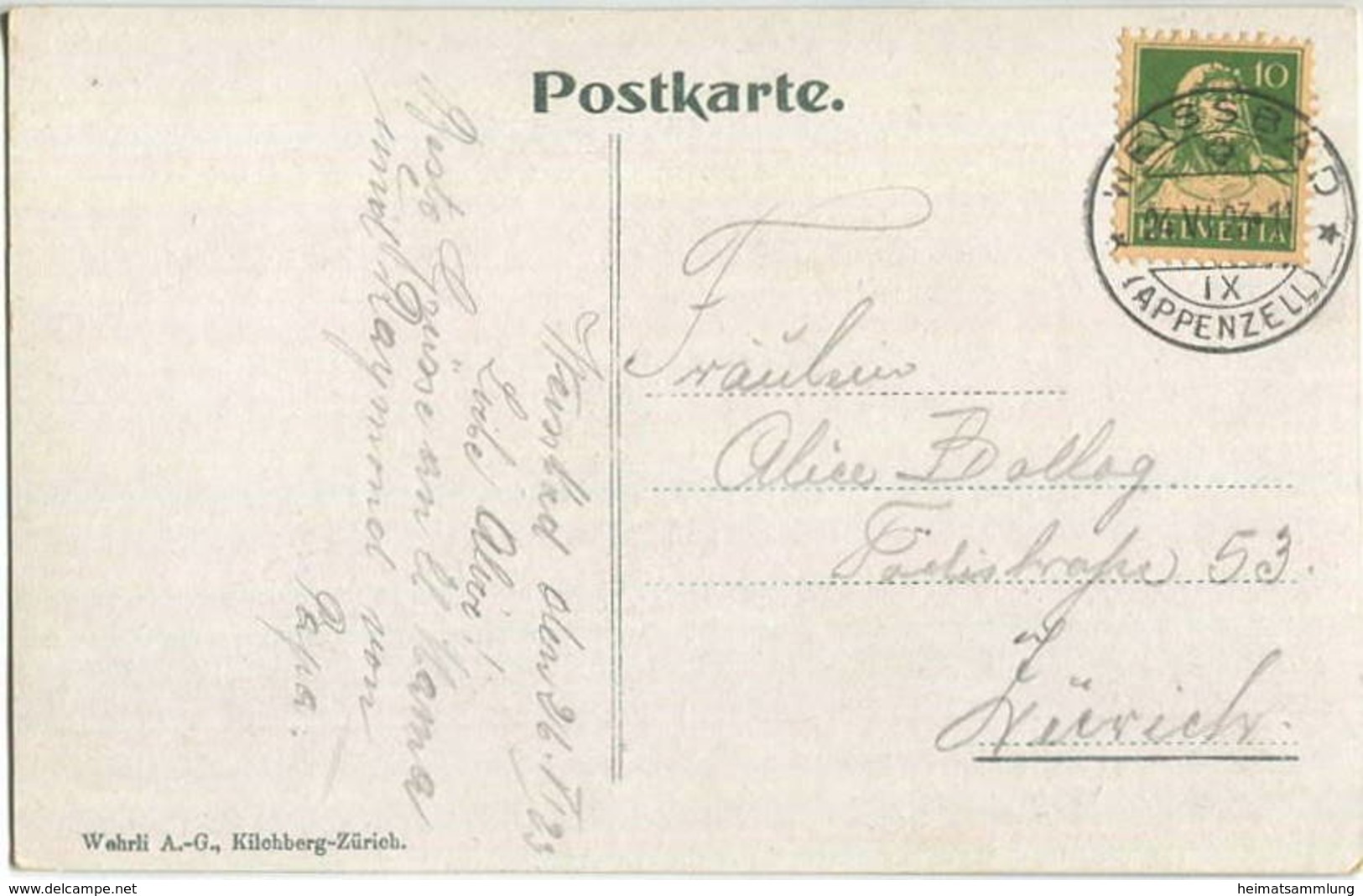 Weissbad - Verlag Wehrli Kilchberg Gel. 1923 - Weissbad 