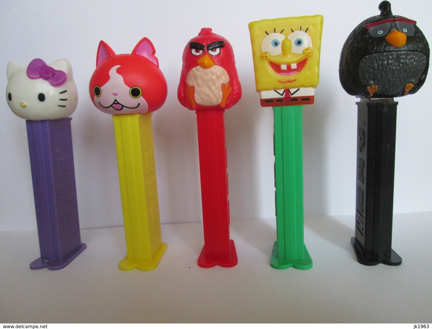 PEZ, FIVE DISPENSERS, MADE IN HUNGARY - Pez