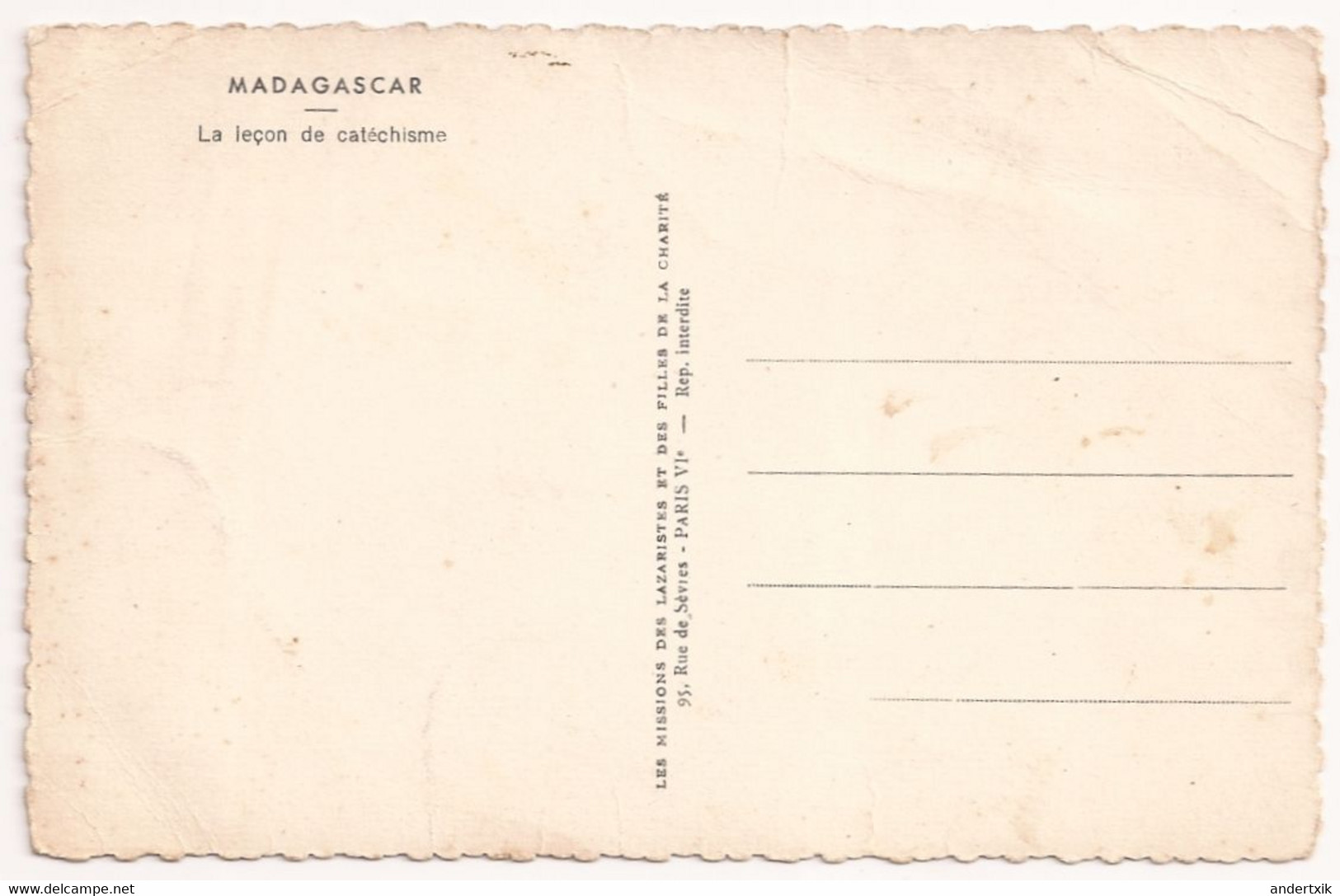 MADAGASCAR, Postal CATECISMO - Madagascar