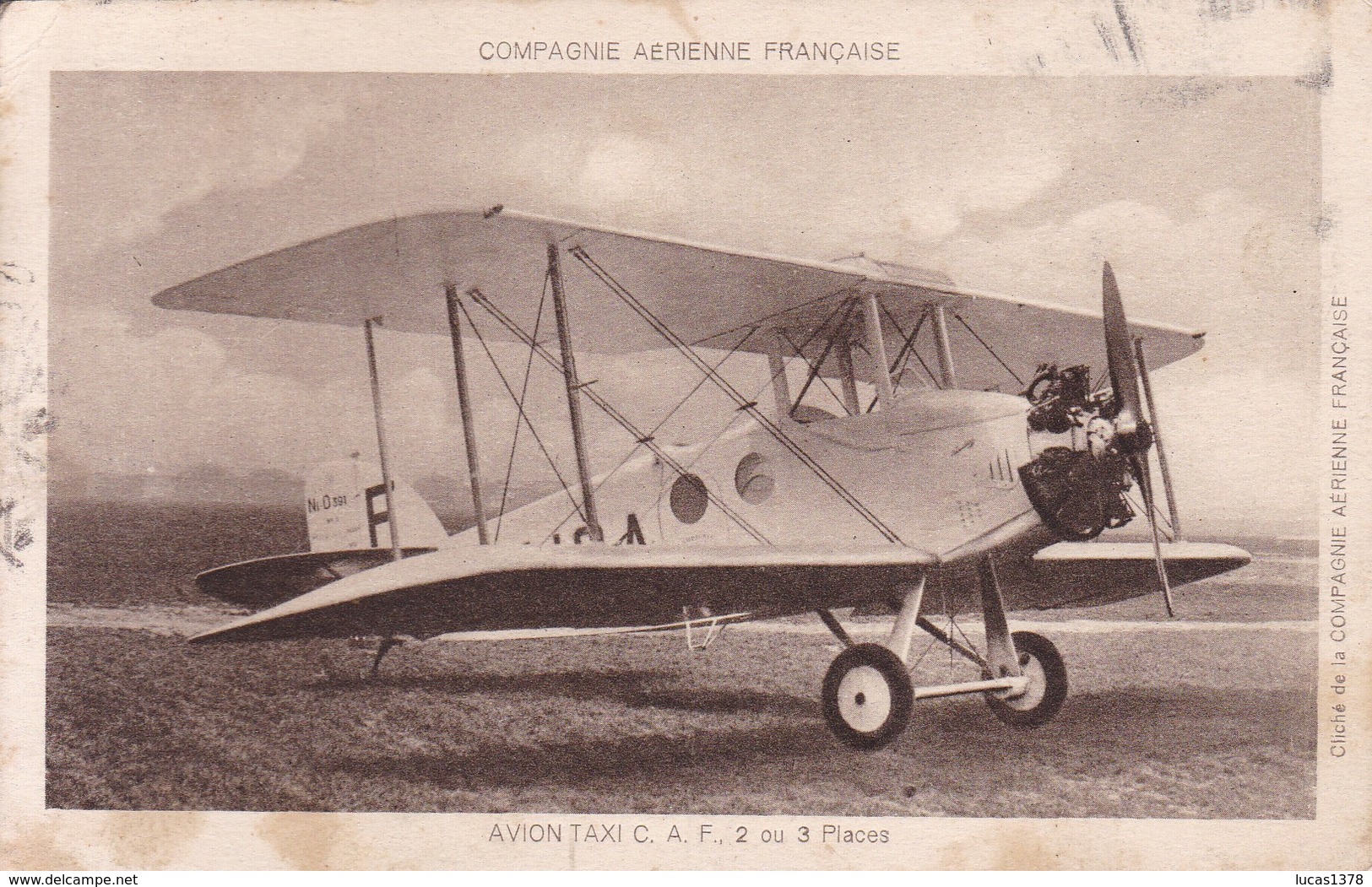 AVION-TAXI C.A.F. 2 Ou 3 Places - Compagnie Aérienne Française - 1919-1938: Entre Guerres